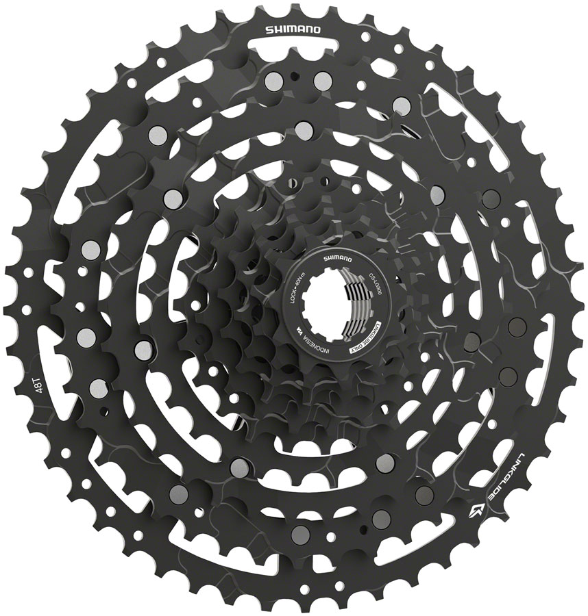 Shimano CUES CS-LG300-10 Cassette - 10-Speed, 11-48t, LINKGLIDE, Black ...