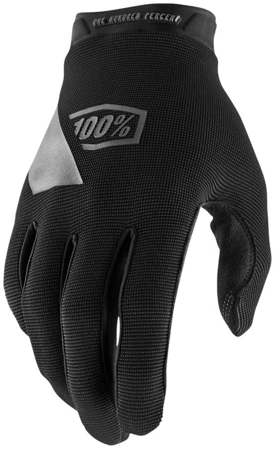 100% Ridecamp Gloves - Black, Full Finger, Women's, Large 