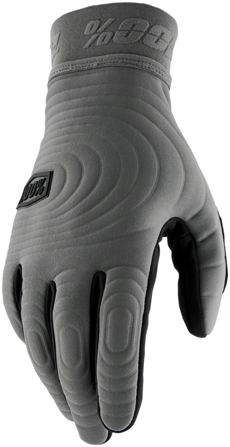 100% Brisker Xtreme Gloves - Charcoal, Full Finger, Men's, Small






