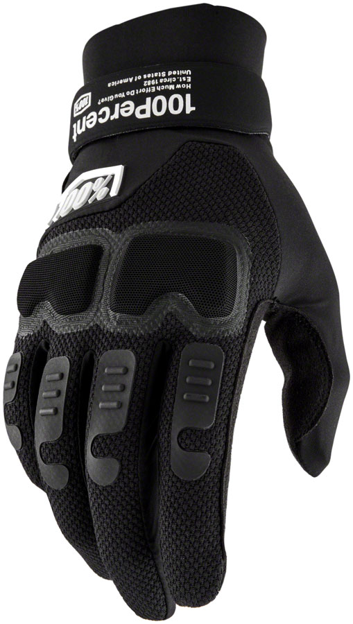 100% Langdale Gloves - Black, Full Finger, Men's, Large 