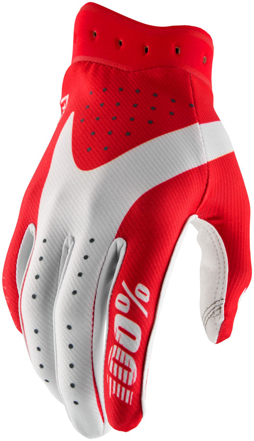 100% Itrack Gloves - Red, Large
