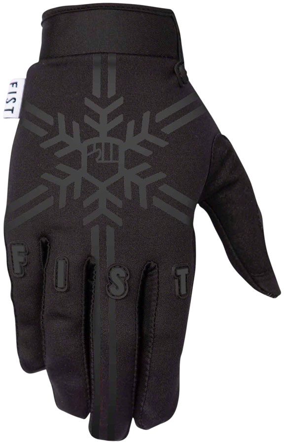 Fist Handwear Black Snowflake Frosty Fingers Cold Weather Glove - Black, Full Finger, X-Small 