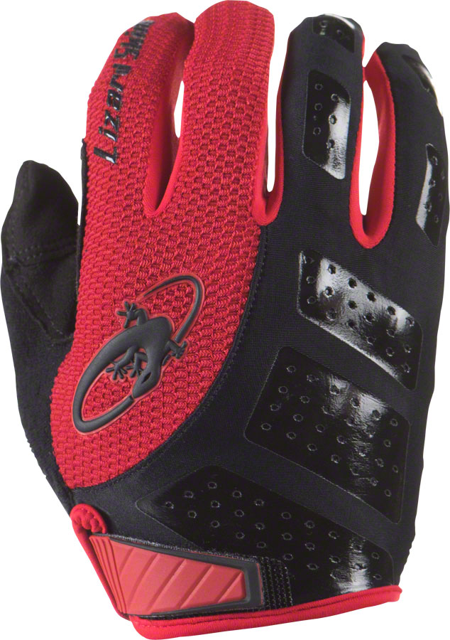 Lizard Skins Monitor SL Gloves - Jet Black/Crimson, Full Finger, Small 