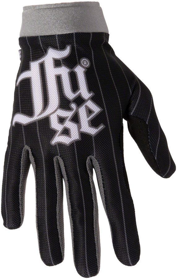 FUSE Omega Gloves - Ballpark, Full Finger, Black/Silver, X-Large 