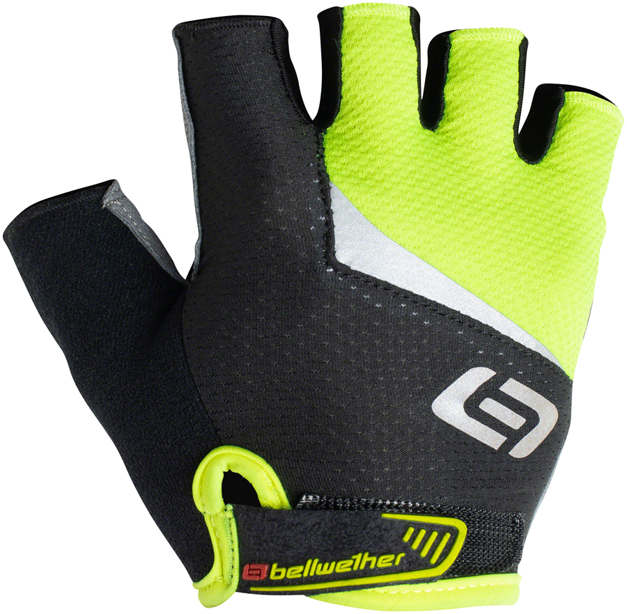 Bellwether Ergo Gel Gloves - Hi-Vis Yellow, Short Finger, Men's, Large 