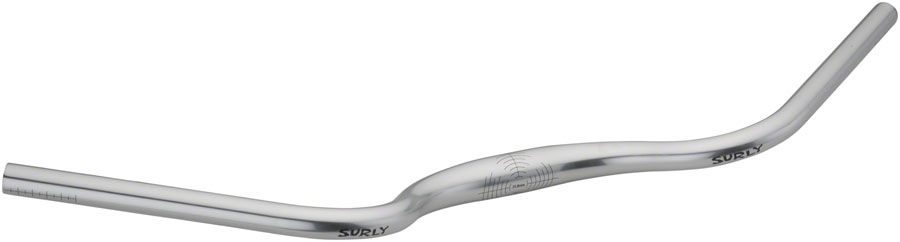 Surly Terminal Bar Handlebar - 31.8mm Clamp, 735mm Width, 40mm Rise, Aluminum, Silver