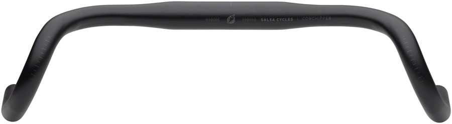 Salsa Cowchipper Drop Handlebar - 31.8mm Clamp, 38cm Width, Aluminum, Black