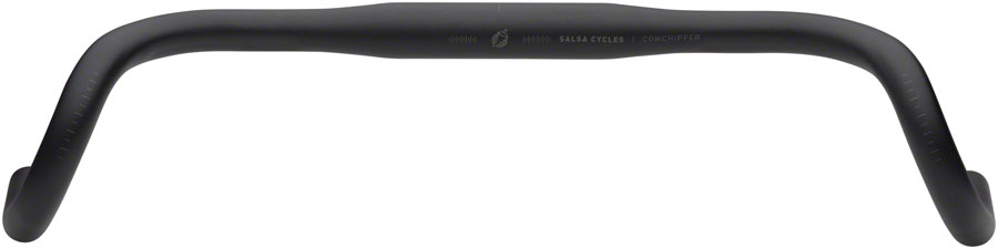 Salsa Cowchipper Drop Handlebar - 31.8mm Clamp, 44cm Width, Aluminum, Black 