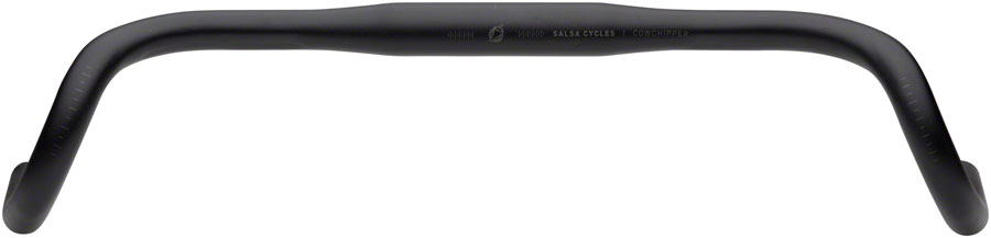 Salsa Cowchipper Drop Handlebar - 31.8mm Clamp, 52cm Width, Aluminum, Black 