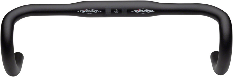 MSW Flat Top Shallow Drop Handlebar - Aluminum, 31.8mm, 42cm,Black