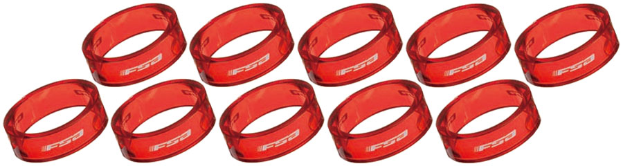 FSA Poly Headset Spacer, 1-1/8" x 10mm, 10pcs