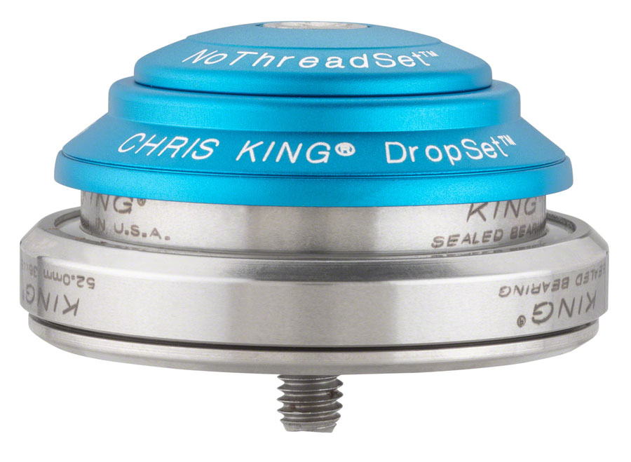 Chris King DropSet 3 Headset - 1-1/8 - 1.5", 41/52mm, 36 Deg, Matte Turquoise 