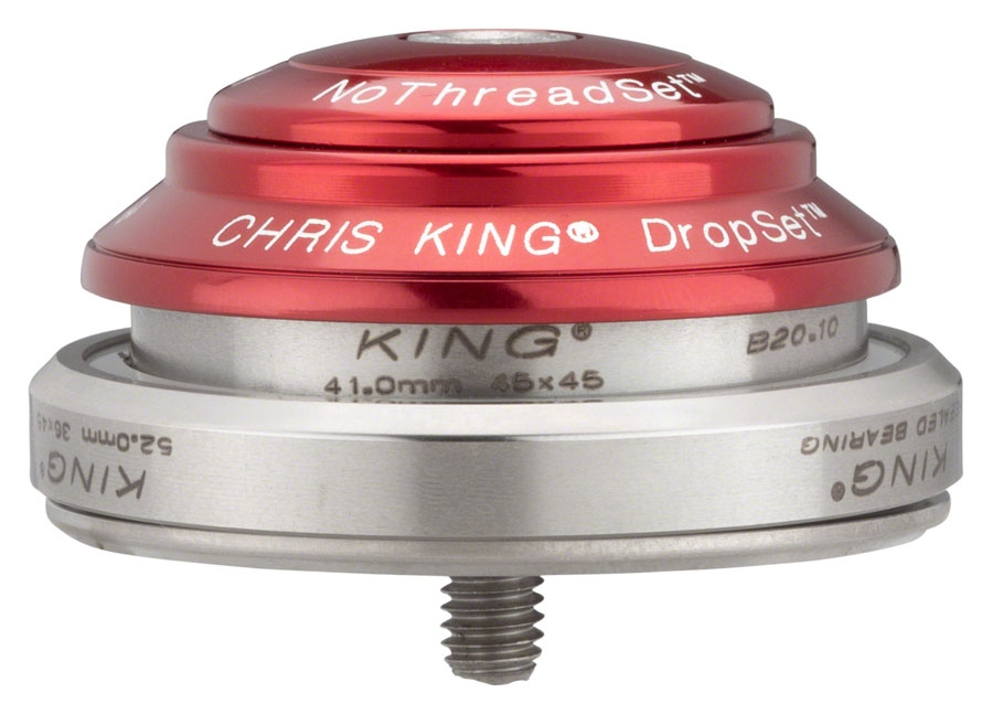 Chris King DropSet 3 Headset - 1-1/8 - 1.5", 41/52mm, 36 Deg, Red