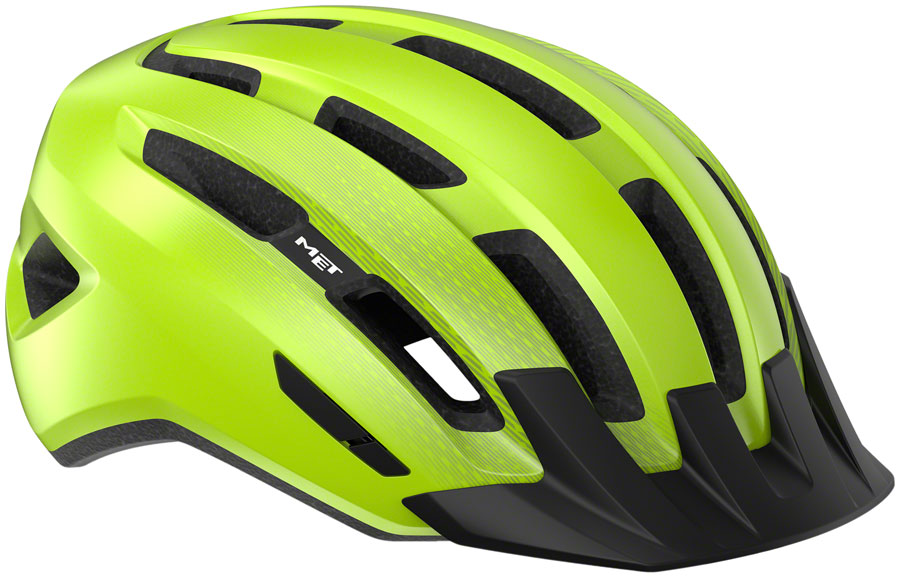 MET Downtown Mips Helmet - Fluo Yellow Glossy, Small/Medium