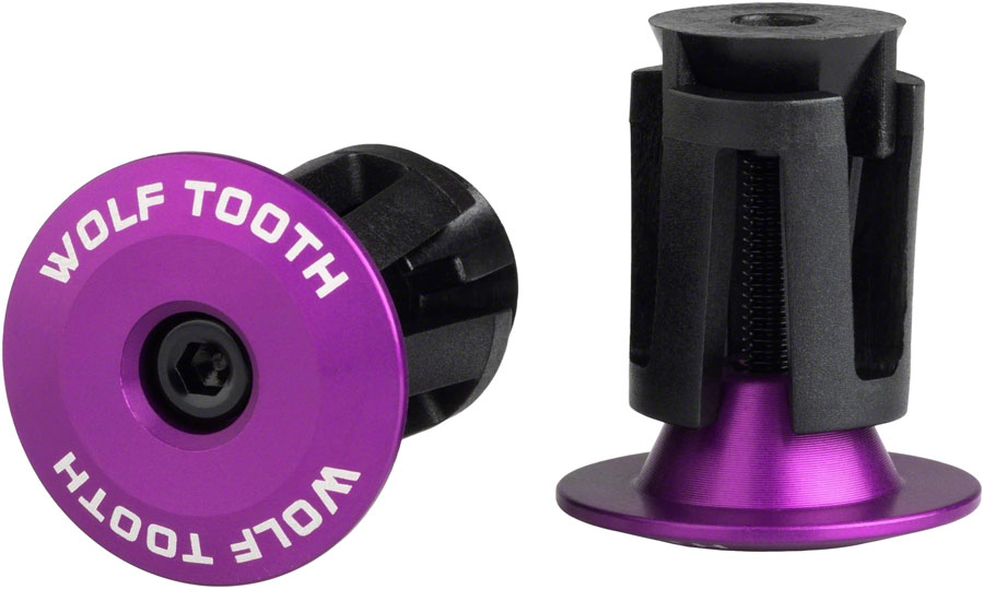 Wolf Tooth Alloy Bar End Plugs - Ultraviolet Purple