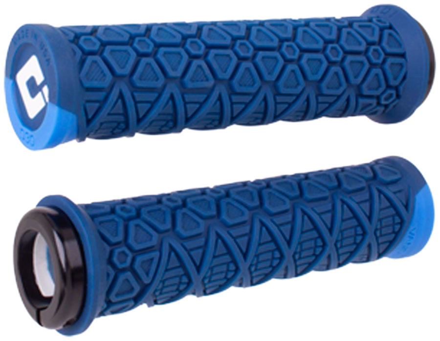 ODI Vanquish Grips - Navy Blue/Blue, Lock-On