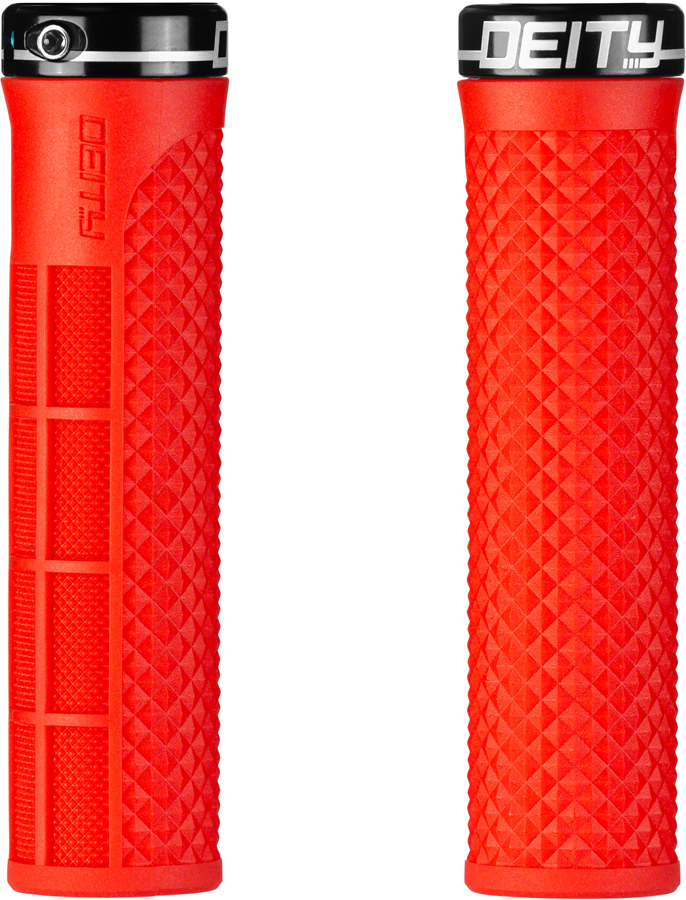 DEITY Lockjaw Grips - Red, Lock-On