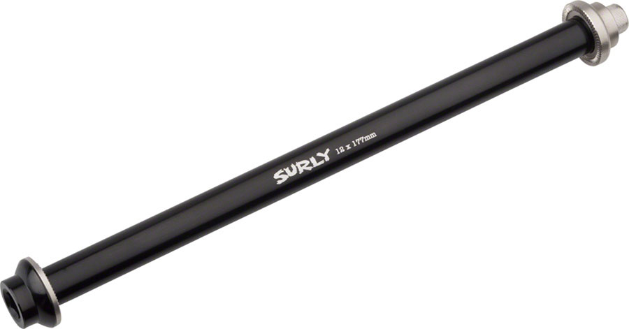 Surly Rear Thru-Axle - 12x177 mm, Stainless, Black 