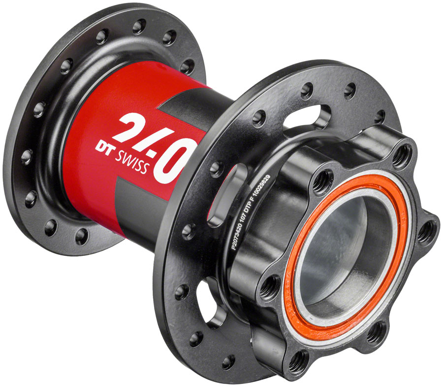 DT Swiss 240 Front Hub - Lefty x 100mm, 6-Bolt, Black/Red, 28H 