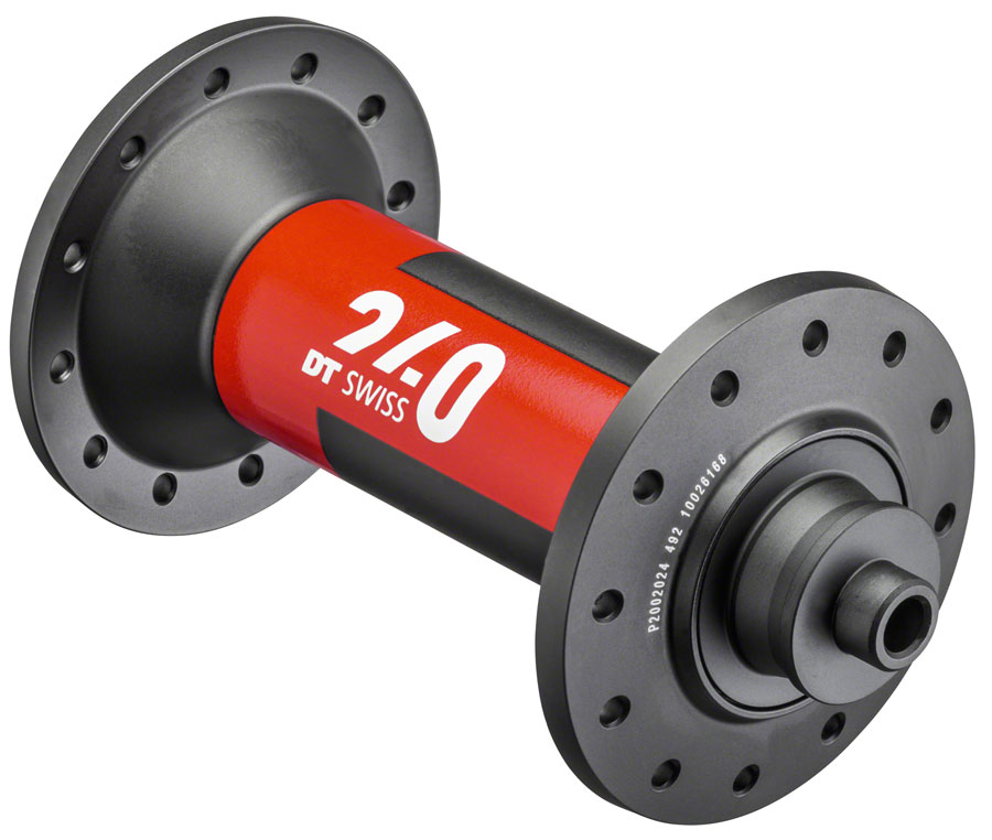 DT Swiss 240 Front Hub - QR x 100mm, Black/Red, 20h | Bikeparts.Com