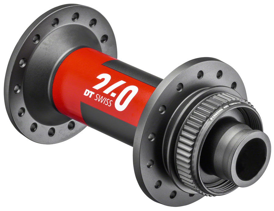 DT Swiss 240 Front Hub - 15 x 110mm, Center-Lock, Black/Red, 28H