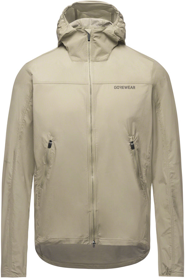 Gorewear Fernflow Hooded Windbreaker - Beige, Men's, Large