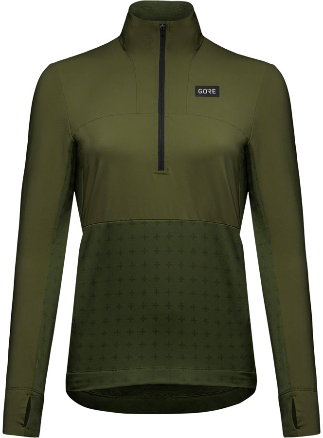 GORE Trail KPR Hybrid 1/2-Zip Jersey - Utility Green, Women's, Large