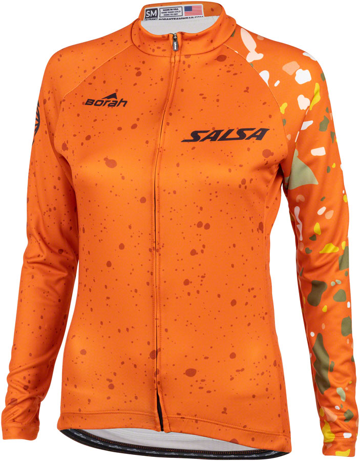 Salsa Women's Terrazzo Long Sleeve Jersey - 2X-Large, Orange 