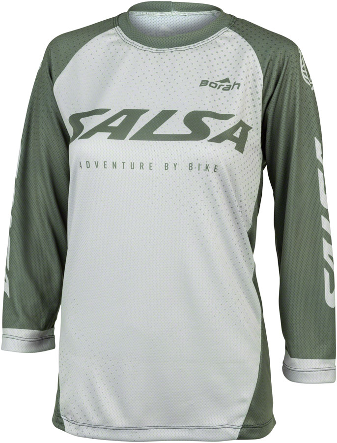 Salsa Women's Fleet 3/4 MTB Jersey - Large, Green, White 