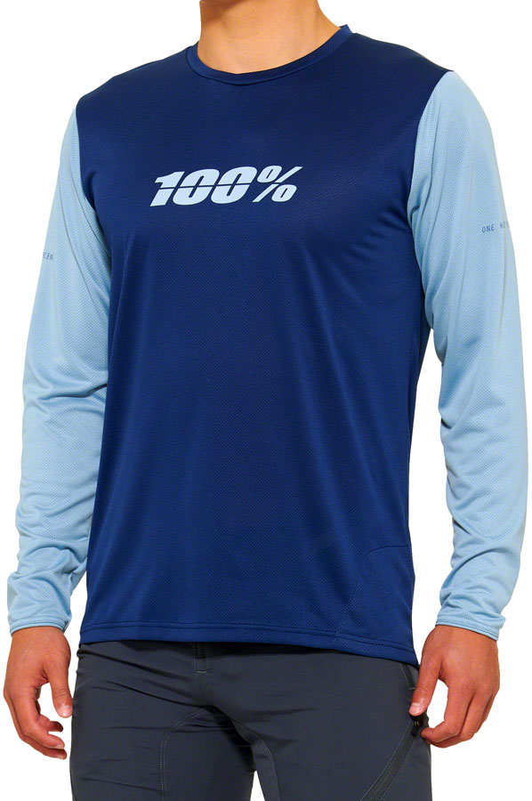 100% Ridecamp Jersey - Navy/Slate Blue, Large 