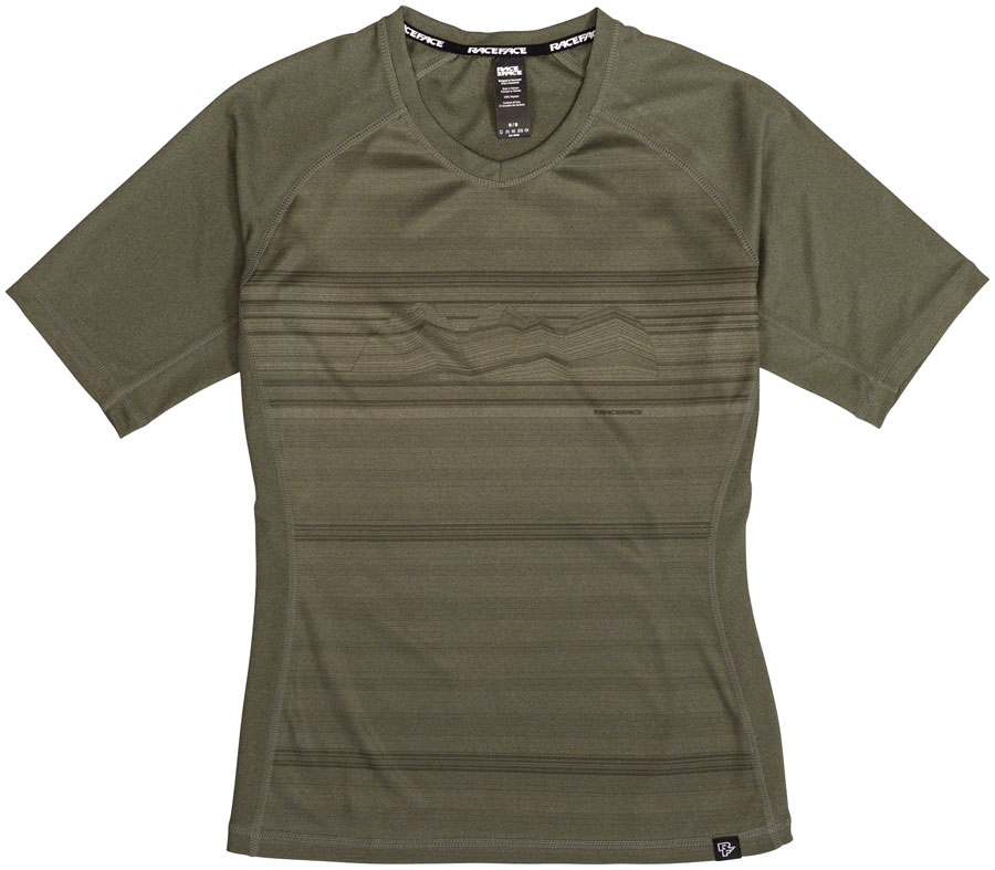 RaceFace Nimby Short Sleeve Jersey - Olive, Women's, Small 