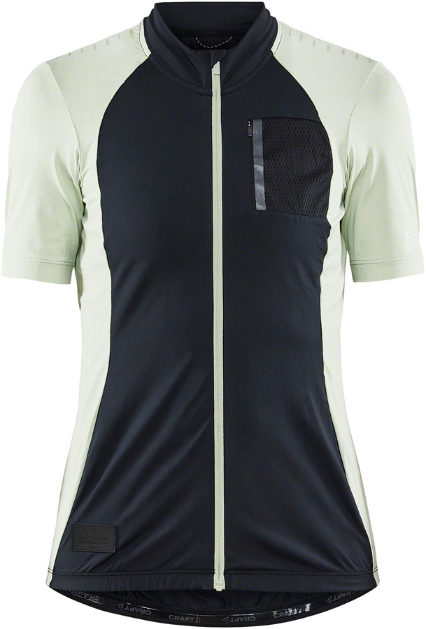 Craft ADV Offroad Jersey - Short Sleeve, Black/Celadon, Small, Women's 