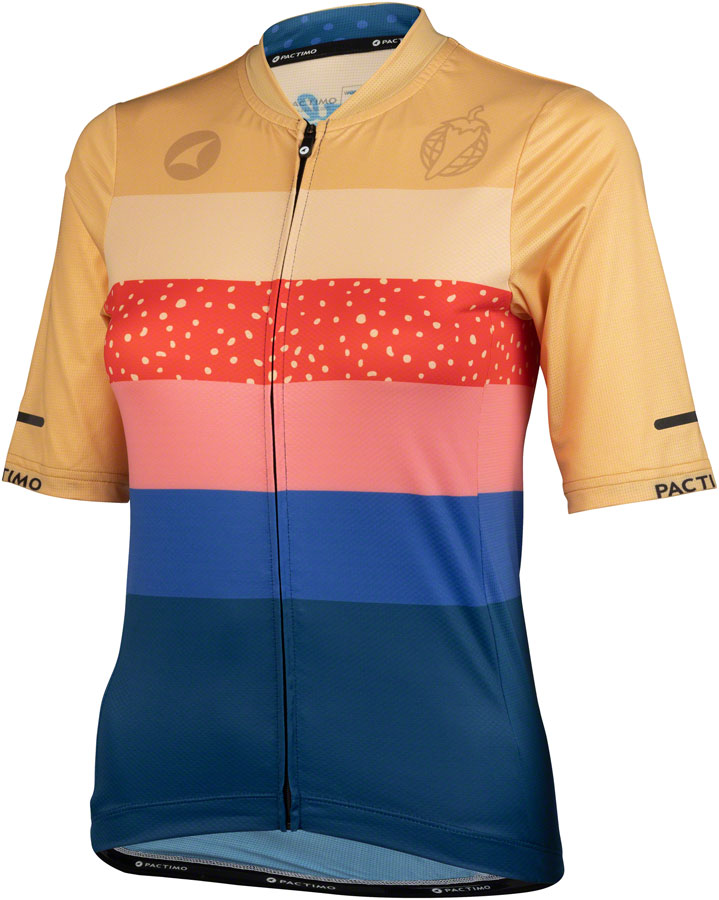 Salsa Team Polytone Women's Jersey - Goldenrod, Dark Blue, w/ Stripes, 2X-Large 