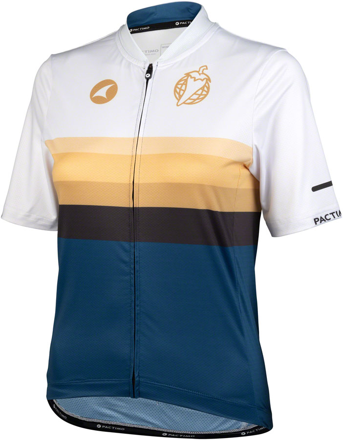 Salsa Latitude Women's Jersey - White, Navy Blue, Black , w/ Stripes, 2X-Large 