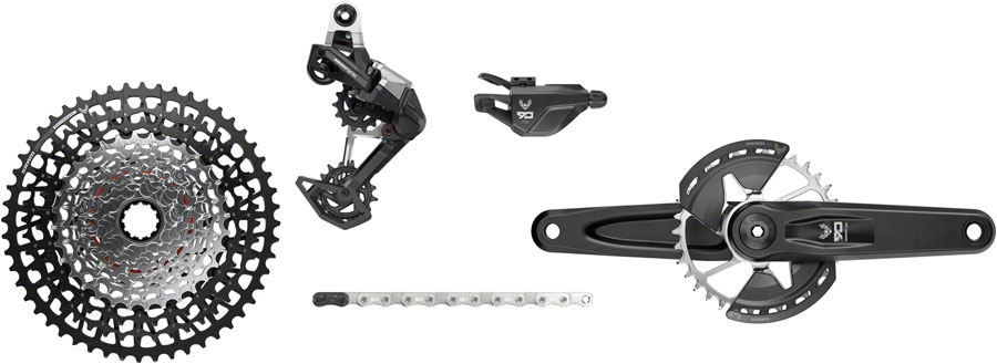 SRAM Eagle 90 T-Type Groupset - 165mm Wide Crank, 32t Chainring, Trigger Shifter, 10-52t 12-Speed Cassette, Rear Derailleur, Chain