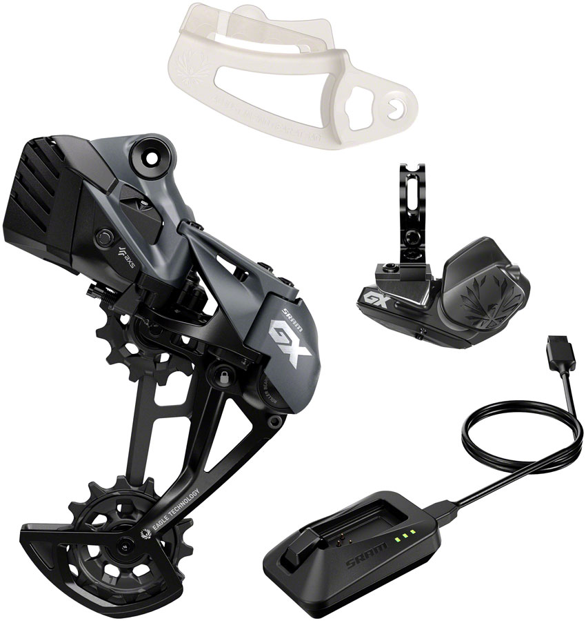 SRAM GX Eagle AXS Upgrade Kit - Rear Derailleur, Battery, Eagle AXS Controller w/ Clamp, Charger/Cord, Chain Gap Tool, Black