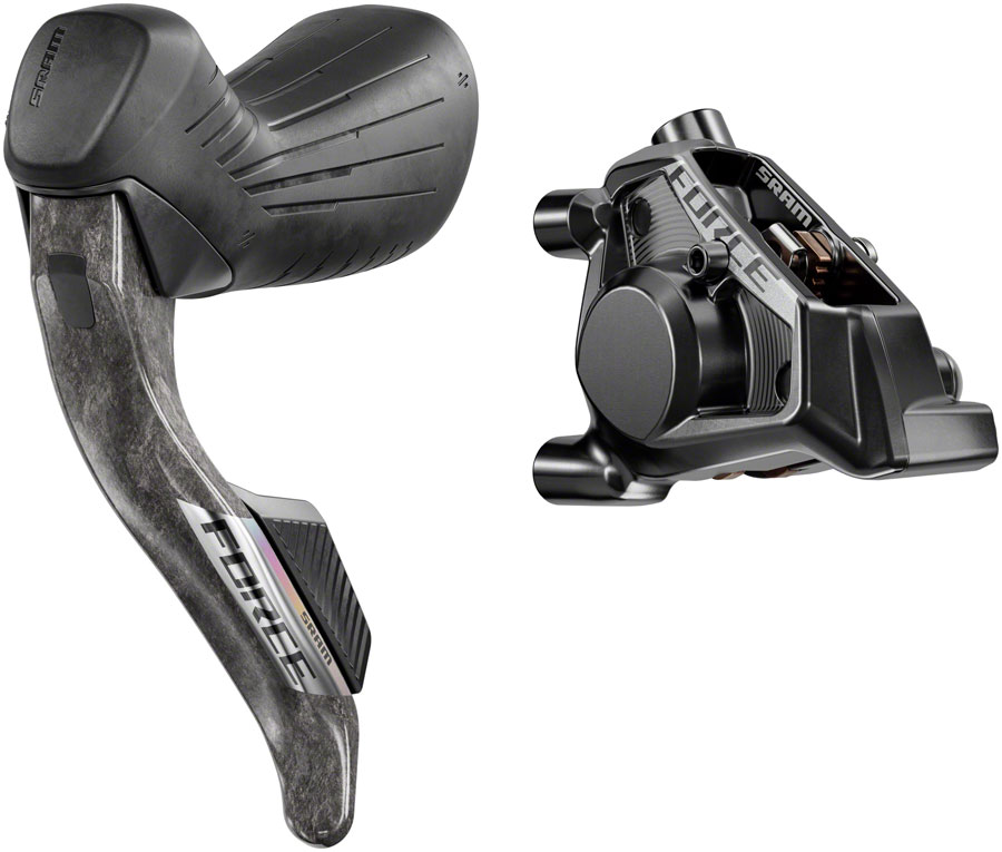 SRAM Force eTap AXS HRD Shift/Brake Lever and Hydraulic Disc Caliper - Left/Front, Flat Mount 20mm Offset, 950mm Hose, Black, E1