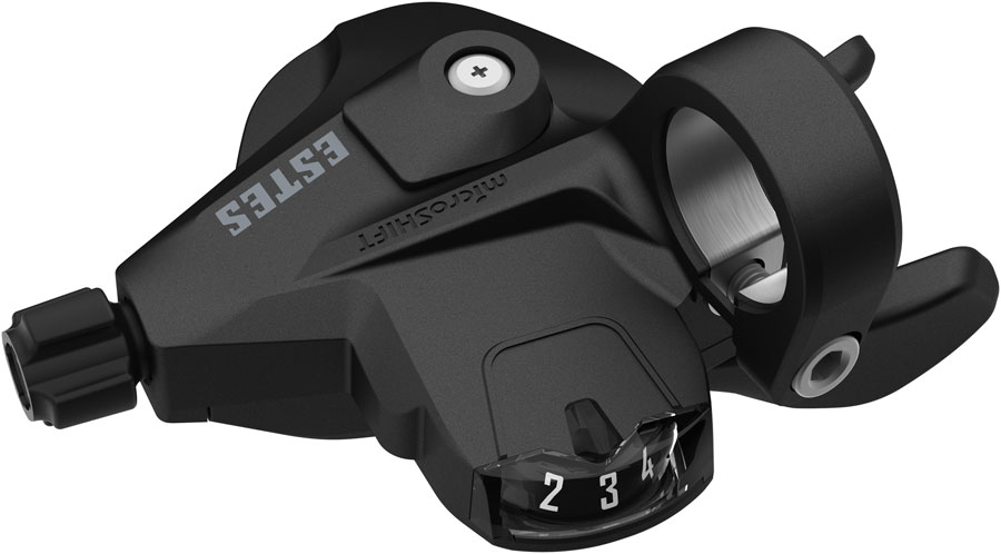 microSHIFT Estes Thumb Tap Shifter - RIght, 7-Speed, Optical Gear Indicator, Black