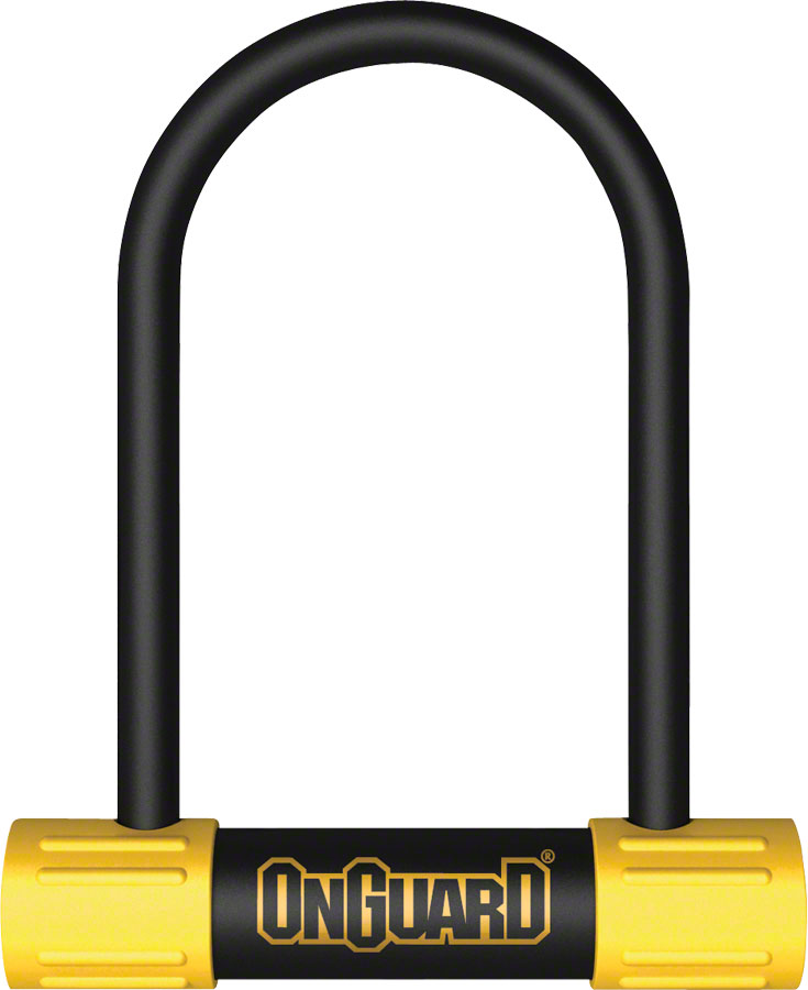OnGuard BullDog Series U-Lock - 3.5 x 5.5", Keyed, Black/Yellow, Includes bracket 