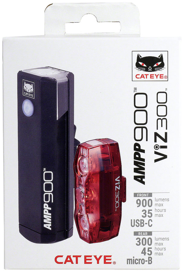 Cateye AMPP900 / VIZ300 (USB-C) Headlight and Taillight Set (10%Off)