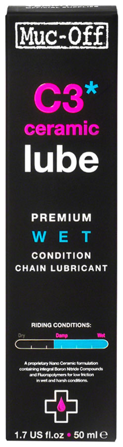 Muc-Off C3 Wet Ceramic Bike Chain Lube - 50ml, Drip