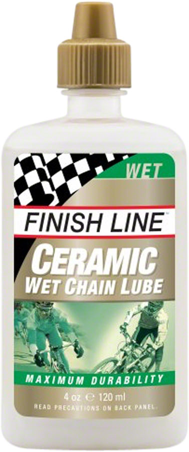 Finish Line Ceramic Wet Bike Chain Lube - 4oz, Drip






