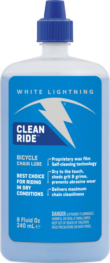 White Lightning Clean Ride Bike Chain Wax Lube - 8oz, Drip