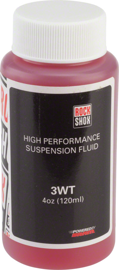 RockShox Suspension Oil, 3wt, 120ml Bottle, Rear Shock Damper/Charger Damper 