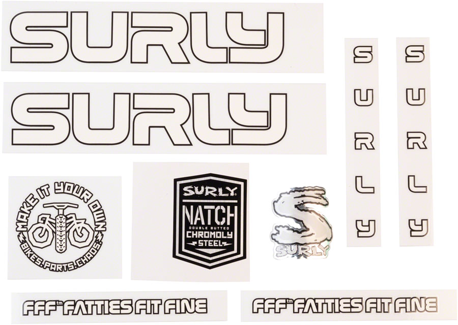 Surly Intergalactic Decal Set - White 