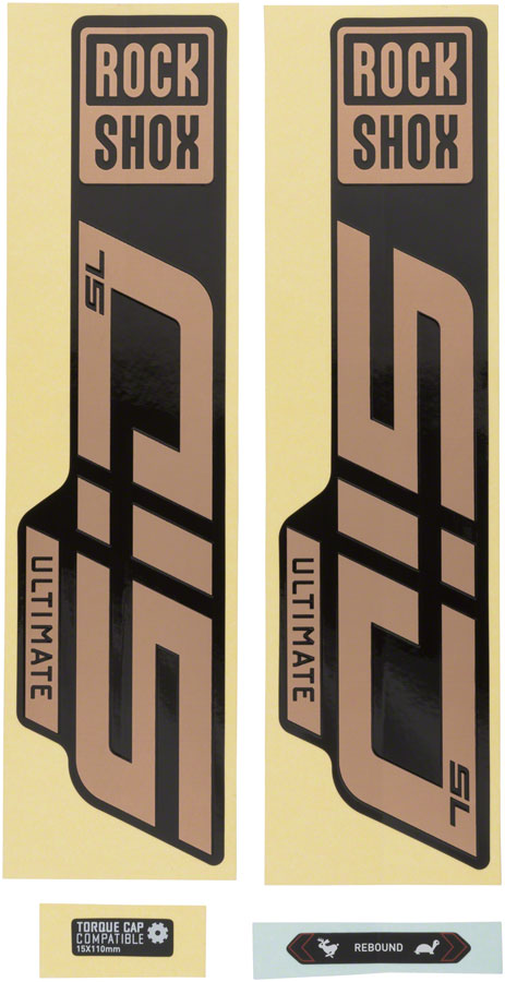 Rockshox Fork Decal Kit - SID SL Ultimate, 27.5"/29", Matte Copper Foil/High Gloss Black 