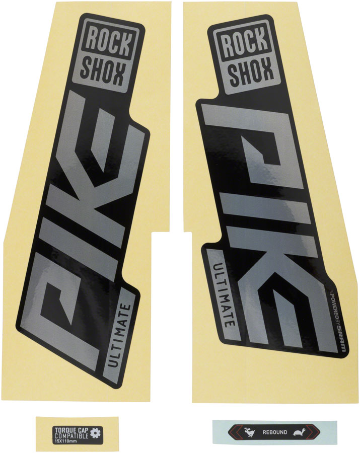 Rockshox Fork Decal Kit - Pike Ultimate, 27.5"/29", Gloss Rainbow Foil/High Gloss Black 