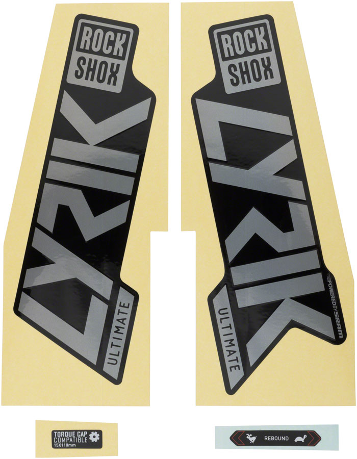 Rockshox Fork Decal Kit - Lyrik Ultimate, 27.5"/29", Gloss Rainbow Foil/High Gloss Black 