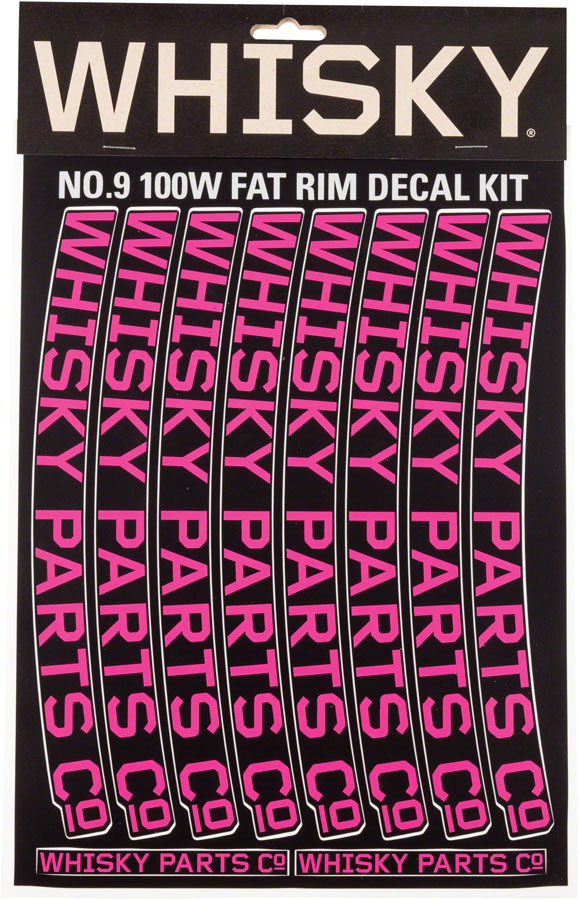 WHISKY 100w Rim Decal Kit for 2 Rims Magenta 