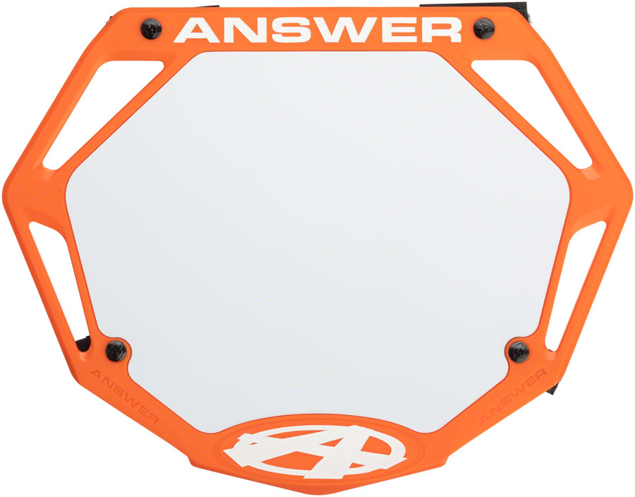 Answer BMX 3D Pro Number Plate - Orange